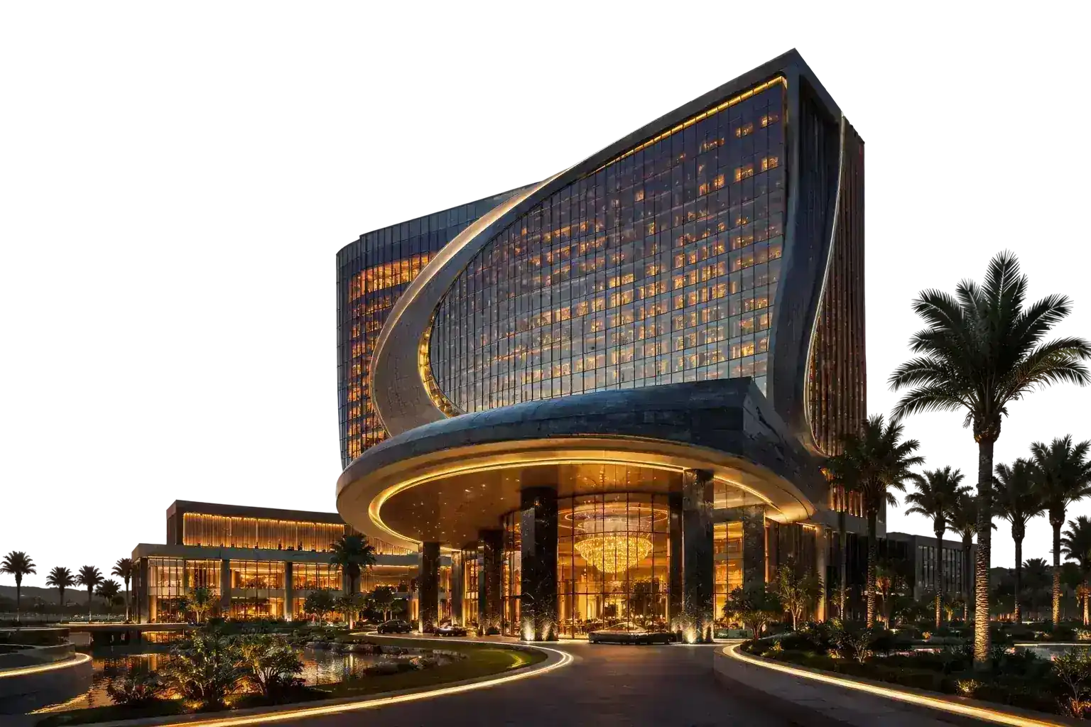 Australian casino destination at dusk